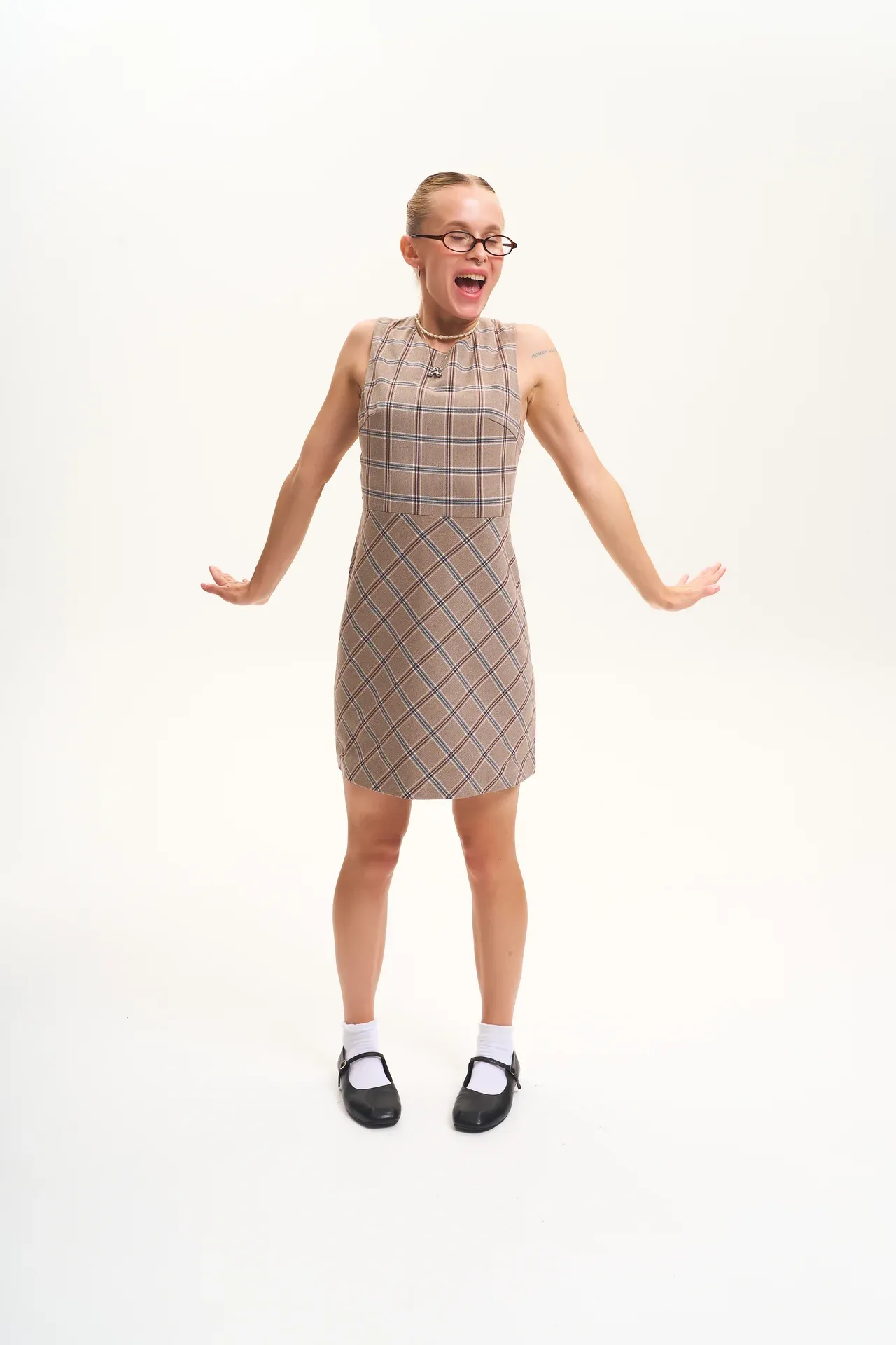 Структурна сукня в клітинку