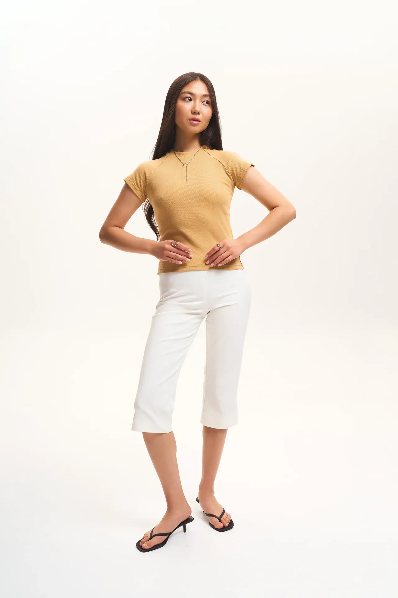 Медова футболка з преміальної рібани